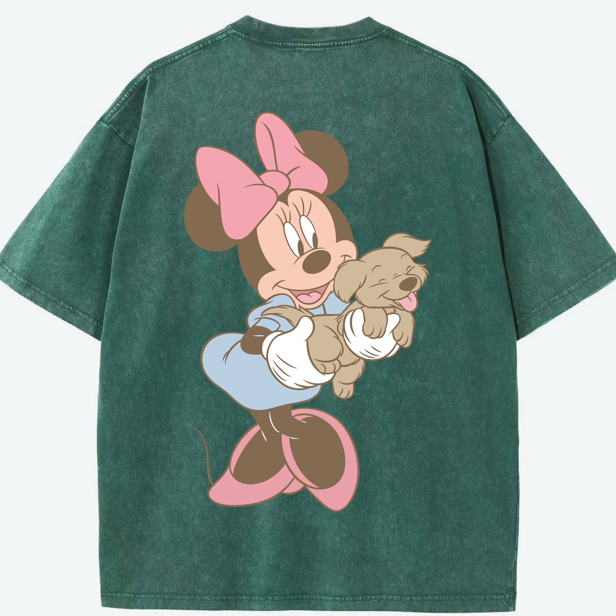 （画像用） ミッキーマウス Mickey Mouse 綿100% ヴィンテージ風 半袖Tシャツ（背面プリント）